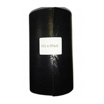 Worki czarne 60l/50 szt na rolce